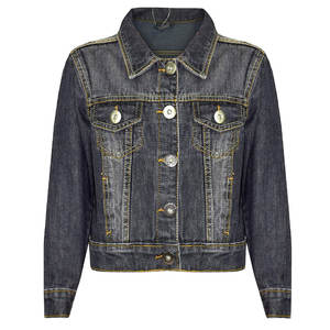 Veste en jean pour femmes, surdimensionnée, Style perlage, personnalisé, couleur bleue, nouvelle collection - Product Image 2