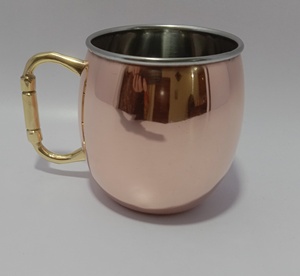 Beau Design cuivre Mule de moscou tasse cuivre et acier tasse 100% cuivre naturel chope à bière - Product Image 3