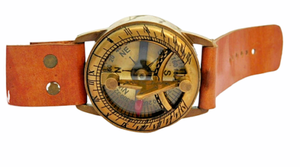 Antique Style Steampunk Wrist Brass <b>Compass</b> & Sundial-<b>Watch</b> Type Sundial - Product Image 4