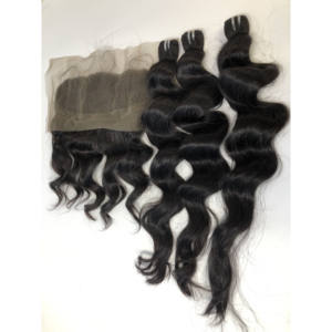 Haute Qualité Aligné Remy Cheveux Armure Vierge Cuticule Lâche Vague Profonde Bundles Fermeture Extension de Cheveux Humains - Product Image 3