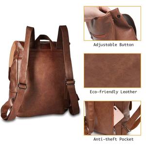 Export Selling Light <b>Weight</b> Stylish Cowhide Genuine Brown Leather useful <b>backpack</b> for Men & Women - Product Image 4