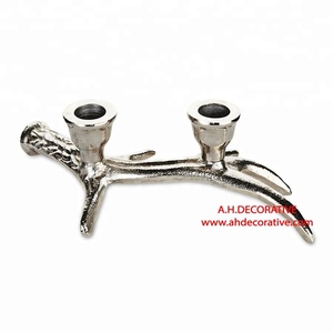Candelabro de Metal chapado en níquel para decoración de boda, soporte de vela para Hotel, restaurante, oferta - Product Image 1