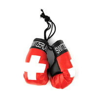 Mini gants de boxe en PU promotion, 1 paire, pour voiture, porte-clés suspendu au miroir