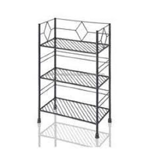 Sujetalibros Rectangular Negro Moderno de Metal y Hierro de 3 Niveles, Hecho a Mano, para Uso Doméstico - Product Image 1