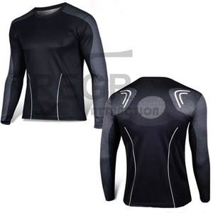 Chemises de sport de Compression, surf à manches longues, Logo personnalisé UV BJJ Rashguard MMA Sublimation hommes éruption Guard DHL Sublimation FEDEX OEM - Product Image 1