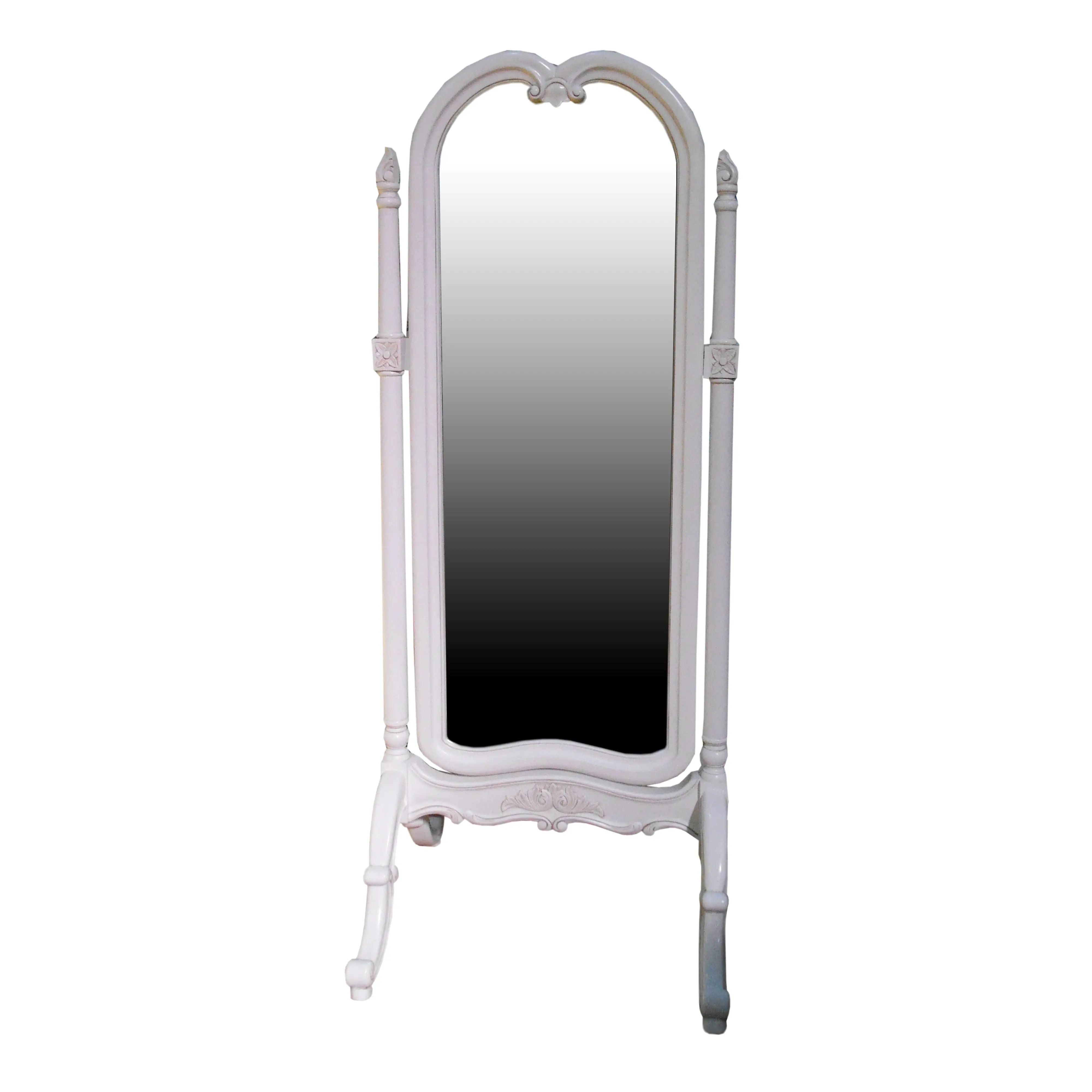 Standing Mirror White Color French Style