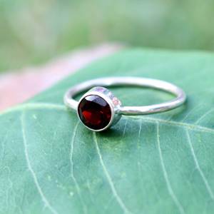 High Quality Natural Gemstone Red Garnet 925 Sterling <b>Silver</b> Jewelry <b>Ring</b> S925 for Women & <b>Man</b> - Product Image 2