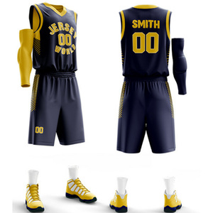 Kit de basket-ball personnalisé de haute qualité pour hommes, uniforme de ballon, Design de sublimation, personnalisé, nouvelle collection - Product Image 1