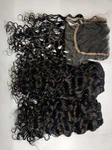 Extensions de cheveux humains indiens Remy de haute qualité, bouclés serrés, avec fermetures HD Lace 4x4 pour tissages Lace 5x5, double trame, fins - Product Image 4