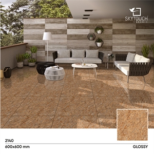 Prix spécial Carreaux de sol en porcelaine polie imitation bois grainé pour intérieur, carrelage en porcelaine indien pour salon - Product Image 4