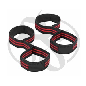 Biểu Tượng Tùy Chỉnh Hình <span class=keywords><strong>8</strong></span> Vòng Lặp Đôi PU Cotton Trọng Lượng Nâng Dây Đeo Cho Cử Tạ - Product Image 6