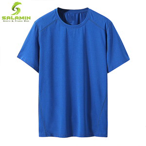 T-shirt de gymnastique pour hommes-Fourniture directe d'usine-Tissu polyester/coton écologique respirant à séchage rapide - Product Image 3