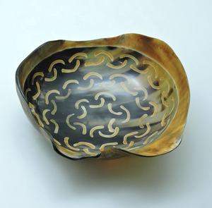 Ensaladera de buey de búfalo de tres unidos de estilo real de la mejor calidad, cubiertos de diseño casero de lujo, cartón para servir con cuerno pulido a mano - Product Image 5