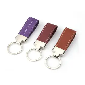 חמוד יוקרה אישית לייזר לוגו קצר אמיתי עור רכב keychain