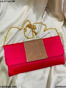 Bolso de mano étnico de seda cruda - Product Image 5