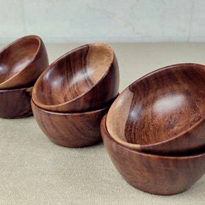 Handmade Vintage Life Inc Set of Wooden <b>Small</b> Bowls Sheesham Wood Made of Natural Herb & Spice Tools Spice & Nut <b>Grinders</b> - Product Image 5
