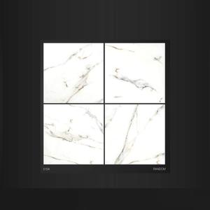 Carreaux de sol en porcelaine émaillée blanche brillante de 1er choix, polis, 40x40cm - Product Image 1