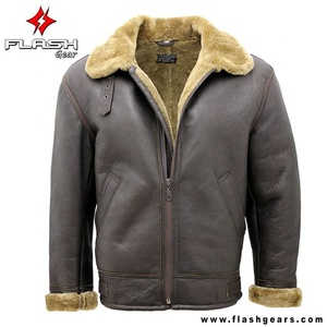 แจ็คเก็ตหนังแกะขนแกะแบบลำลองสำหรับผู้ชายเสื้อกันลมมีซิปสำหรับผู้ใหญ่กันน้ำ - Product Image 4