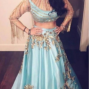 Designer Indian/Pakistani-Party-Wear-Stylish lehenga <b>top</b> Dress with beautiful applique work for Party/ Wedding =2020 - Product Image 1