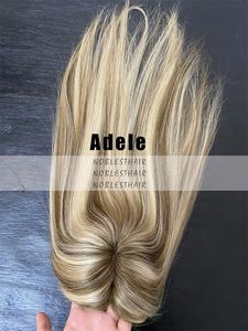 Perruque toupet monofilament européen pour femmes, postiche, couvre-cheveux, mono, 100% - Product Image 2