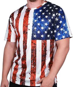 Men's American Flag Eagle Print T Shirt Summer Casual O Neck Short Sleeve Loose Fit Graphic Tee Streetwear Patriotic USA T-Shirt - Product Image 4