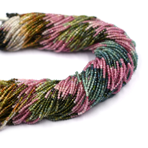 Multi <b>Color</b> Tourmaline 2 to 2.5 to 2.5 to 3 MM Rondelle Shape Faceted <b>Beads</b> Strand 13 Inch 8-9 Carat for Jewelry Making - Product Image 6