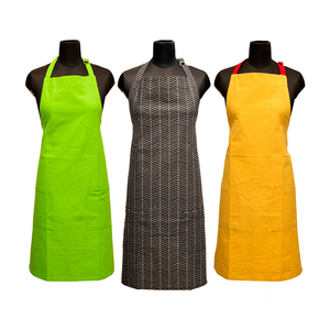 100% Cotton <b>Kitchen</b> <b>Apron</b> Two Pocket Chef Bib <b>Apron</b> Black Plain Embroidered Logo Custom Wholesale OEM Made in India - Product Image 1