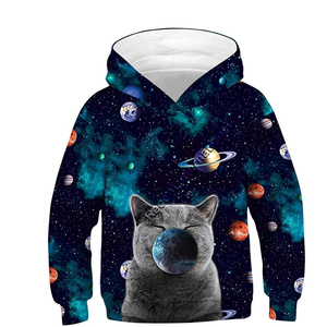 เสื้อฮู้ดแบบระเหิดสำหรับเด็ก,พิมพ์โลโก้เต็มรูปแบบดีไซน์ใหม่โพลีเอสเตอร์สีเปล่า - Product Image 6