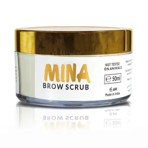 MINA Brow Scrub for Long-Lasting Henna or Tint Natural Extracts Gently Exfoliate Skin Prepare the Area for Henna or Tint 50ml