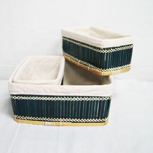 ชุดตะกร้าไม้ไผ่สำหรับใส่เสื้อผ้าแบบทำมือ - Product Image 1