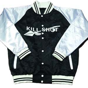 Chaqueta de estilo béisbol personalizada para hombre, chaqueta de estilo universitario de satén con forro de sublimación interior, al por mayor - Product Image 1