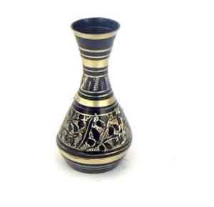 High Quality Metal <b>Flower</b> Pot Indian Hand Craved <b>Black</b> Home Decorative <b>Flower</b> <b>Vases</b> For Table Decor . - Product Image 1