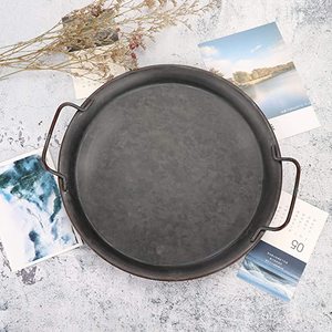 Bandeja de servicio galvanizada negra Perfecta para servir postres dulces en bodas caseras y decoración de hoteles pieza de exhibición elegante - Product Image 6