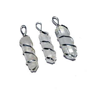 Good Quality Agate Three Stone Pencil <b>Wrap</b> Pendant Religious Style for Sale-<b>Wedding</b> & Party Occasions - Product Image 1