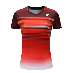 Gradiente strisce polo <span class=keywords><strong>camicia</strong></span> rossa per le donne - Product Image 1