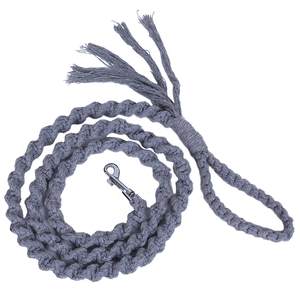 Isar International Collier de chien ajustable en macramé Laisse pour petits, moyens et grands chiens en nylon et coton Acier inoxydable Taille XL - Product Image 4