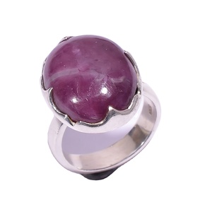 Handmade Men's Classic Style Ring Star Ruby Gemstone with Moissanite Diamond 925 Sterling Silver for <b>Wedding</b> Jewelry Event Gifts - Product Image 1