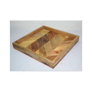 Bandeja de madera para servir, accesorio decorativo y moderno con mango de Metal, ideal para bodas y fiestas - Product Image 6