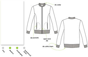 Veste en laine avec Cuir de vachette véritable/veste En Satin - Product Image 5