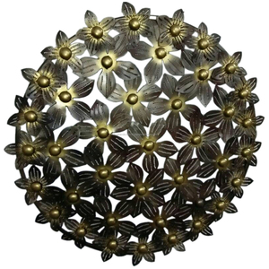 ROUND <b>FLOWER</b> DESIGN ALUMINIUM <b>WALL</b> ART for BEDROOM HALLWAY OUTDOOR INDOOR - Product Image 6
