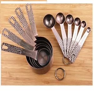 Ensemble de 4 tasses à mesurer martelées en cuivre vintage élégantes pour la cuisson et la pâtisserie avec un design standard et des prix raisonnables - Product Image 5