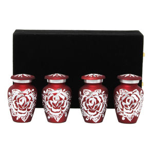 Ensemble de petites urnes de crémation souvenir blanches, cuivworld inde - Product Image 6