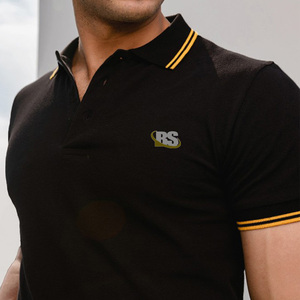 Polos con logotipo personalizado para hombre, Camiseta 100% de algodón, alta calidad, venta al por mayor - Product Image 2