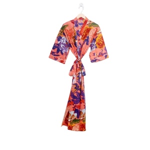 Bata para Mujer, Ropa de Dormir, Batas de Dama de Honor para Verano, Otoño y Primavera, Fabricación al por Mayor, Talla Única, Nuevo Kimono de Algodón Estampado - Product Image 6