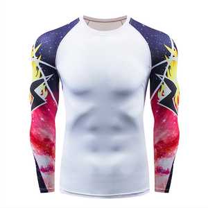 Vente en gros de vêtements de jiu jitsu imprimés par sublimation personnalisés Rash Guard à manches courtes Bjj MMA Rush Gu équipement de jiu jitsu de qualité supérieure - Product Image 2