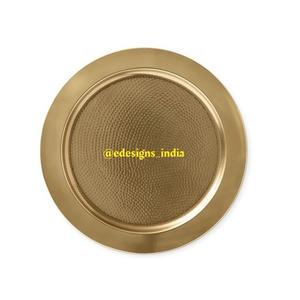 Plaque de chargeur en métal plaqué cuivre événement plateau de service décoratif fait à la main en gros abordable meilleur sous les assiettes - Product Image 5