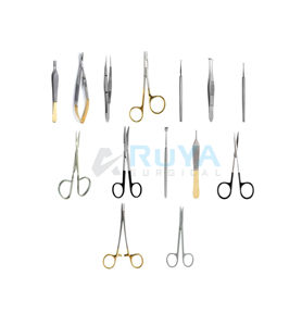 Conjunto completo de instrumentos quirúrgicos de acero inoxidable, Set de instrumentos médicos de blefaroplastia 2-4, CE ISO - Product Image 1