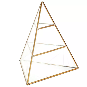 Boîte de rangement en verre et laiton, couleur or, pour bijoux, organisateur - Product Image 3