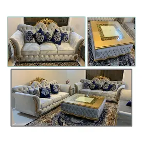 Итальянский диван для гостиной и журнальный столик королевская гостиная диван со столом классическая мебель во французском стиле для гостиной