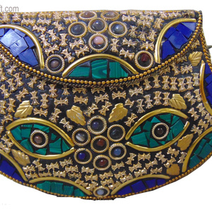 Bolso de noche elegante personalizado para mujer, cartera de mano Vintage hecha a mano de metal - Product Image 2